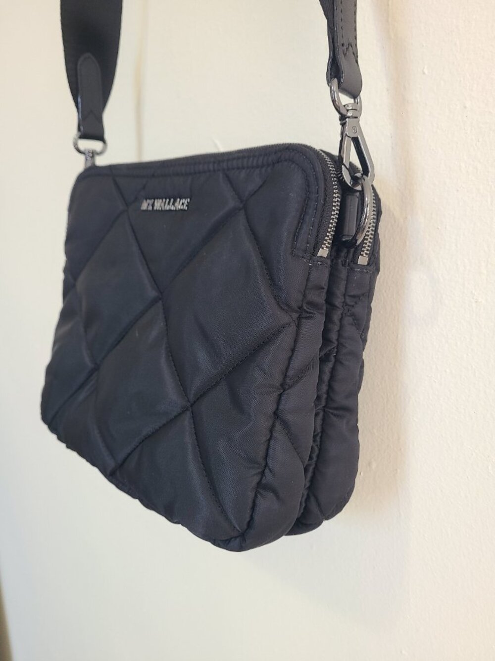 MZ WALLACE Madison Quilted Nylon Crossbody Bag Black - Picture 7 of 12